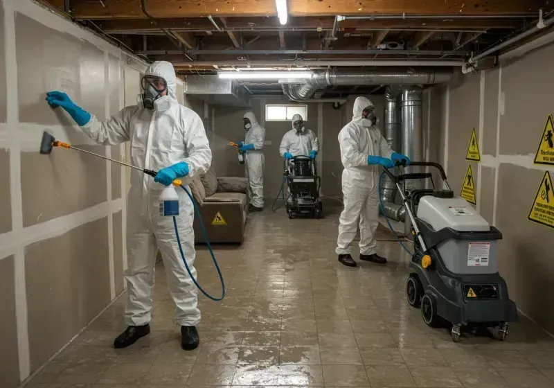 Basement Moisture Removal and Structural Drying process in Harrisburg, AR